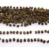 Picture Jasper 10mm x 7mm Briolette strand 38 beads-jasper-Beadthemup