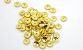 24k Gold plate Brass Rondel bead 6x1.5mm 8 pack-findings-Beadthemup