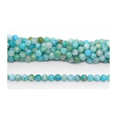 Hemimorphite dyed polished round 8mm strand 50 beads 