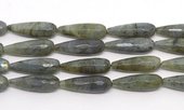 Labradorite Faceted Teardrop 10x30mm strand 13 beads-beads incl pearls-Beadthemup