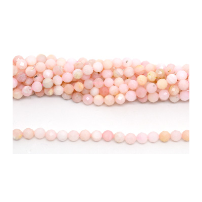 Pink Opal Faceted Round 6mm strand 66 beads