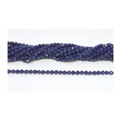 Lapis Star Cut Round 6mm strand 65 beads