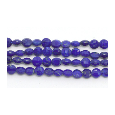 Lapis Faceted Flat Round 4mm EACH BEAD