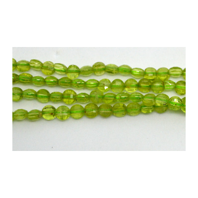 Peridot Faceted flat round 4mm EACH BEADS
