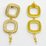 Stud CZ Gold plate Brass 48mm pair