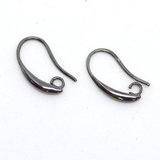 Sheppard Black Rhodium Brass 20mm Pair-findings-Beadthemup