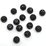 Bead CZ Black Rhodium Brass Round 8mm 4 pack