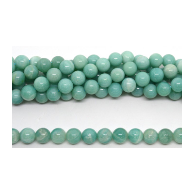 Amazonite China Polished Round 10mm strand 39 beads