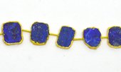 Vermeil Lapis Dyed Slice app 12x15mm EACH bead-beads incl pearls-Beadthemup