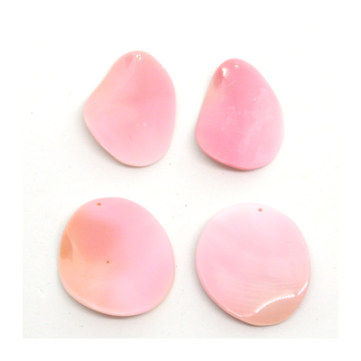 Pink Shell Pendants Paired app 35mm PAIR
