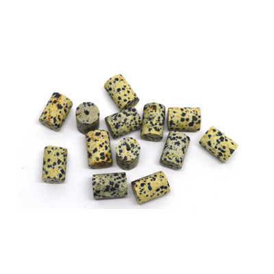 Dalmatian Jasper Matt Oval Tube 11x14mm EACH BEAD