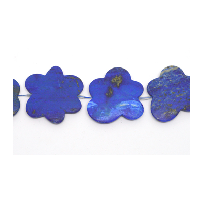 Lapis Flower app 45mm EACH BEAD