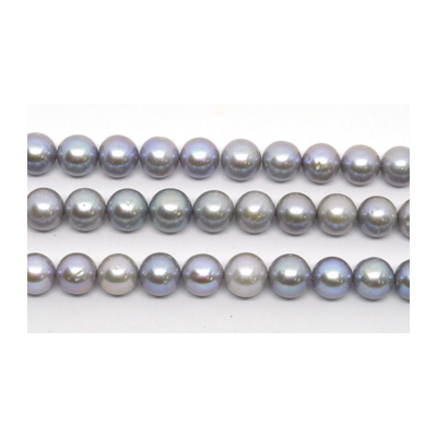 Fresh Water Pearl Round grey 12mm EACH PEARL