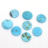 Turquoise Flat irregular round app 24mm EACH-beads incl pearls-Beadthemup