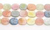 Beryl Polished Flat Oval Nugget 22x21mm strand 17 beads-beads incl pearls-Beadthemup