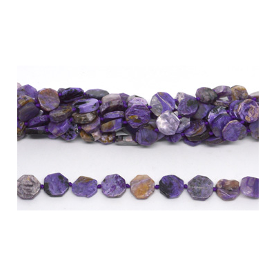 Charoite Flat Slice app 14x14mm EACH BEAD