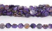 Charoite Flat Slice app 14x14mm Strand 27 beads-beads incl pearls-Beadthemup