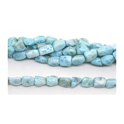 Larimar Polished Nugget 15x10mm Strand 27 beads