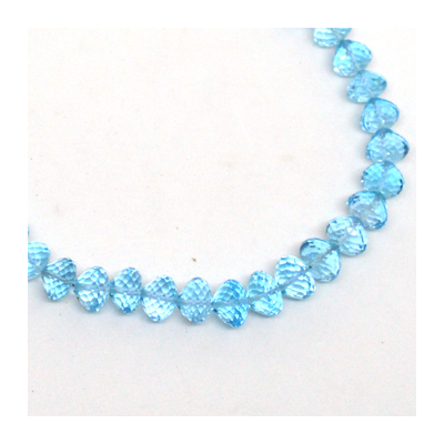 Sky Blue Topaz Faceted Onion 8x6mm EACH BEAD