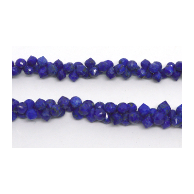 Lapis Faceted Briolette 6x7mm EACH BEAD