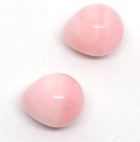 Pink Opal Briolette 13x15mm PAIR-beads incl pearls-Beadthemup