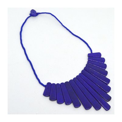 Lapis Spear Necklace center stone 80mm 50cm long