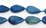 Fossilized Coral dyed blue Faceted flat nugget approx 30x45 EACH bead