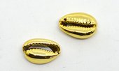 Cowrie Shell beads 22mm long Gold Colour EACH BEAD-beads incl pearls-Beadthemup
