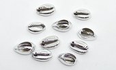 Cowrie Shell beads 18mm long Silver Colour EACH BEAD-beads incl pearls-Beadthemup
