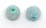 Aquamarine 13x15mm woven 2mm beaded bead EACH