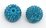Neon Apatite 13x15mm woven 2mm beaded bead EACH
