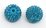 Neon Apatite 13x15mm woven 2mm beaded bead EACH