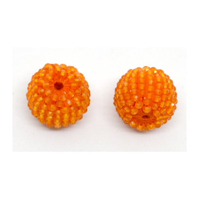 Carnelian 13x15mm woven 2mm beaded bead EACH