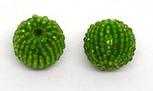 Chrome Diopside 13x15mm woven 2mm beaded bead EACH-beads incl pearls-Beadthemup