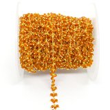 Carnelian multi drop Vermeil handmade Chain per Meter-beads incl pearls-Beadthemup