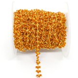 Carnelian multi drop Vermeil handmade Chain per 50cm-beads incl pearls-Beadthemup