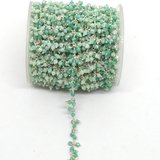 Amazonite multi drop Sterling Silver handmade Chain per Meter-beads incl pearls-Beadthemup