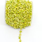 Green Opal 3mm multi drop Vermeil handmade Chain per Meter-beads incl pearls-Beadthemup