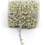 Beryl multi drop Sterling Silver handmade Chain per 50cm-beads incl pearls-Beadthemup