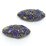 Pave Crystal and Lapis Bead Olive 35x15mm EACH BEAD