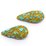Pave Crystal and Turquoise Bead Teardrop 40x20mm EACH BEAD