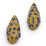 Pave Crystal and Lapis Bead Teardrop 40x20mm EACH BEAD