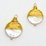Coin F.W.Pearl 14k Gold fill wrapped Pendant 16x24mm EACH