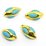 Howlite Gold plate Bead 35x20mm EACH BEAD