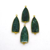 Vermeil Emerald Dyed Connector 40x15 EACH PIECE-beads incl pearls-Beadthemup
