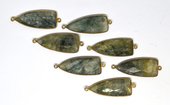 Vermeil Emerald Dyed Connector 40x15 EACH PIECE-beads incl pearls-Beadthemup