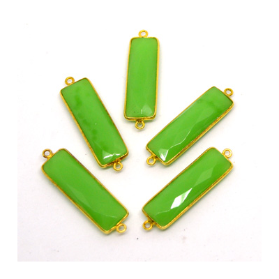 Vermeil Chalcedony Connector 38x12mm EACH PIECE