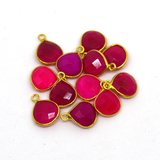 Vermeil Chalcedony Pendant 15x12mm EACH PIECE-beads incl pearls-Beadthemup