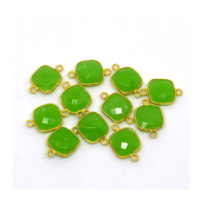 Vermeil Chalcedony Connector 18x12mm EACH PIECE