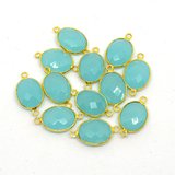 Vermeil Chalcedony Connector 20x12mm EACH PIECE-beads incl pearls-Beadthemup